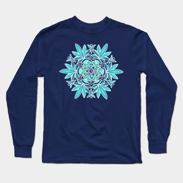 Painterly Polygon Long Sleeve T-Shirt by Gingerlique